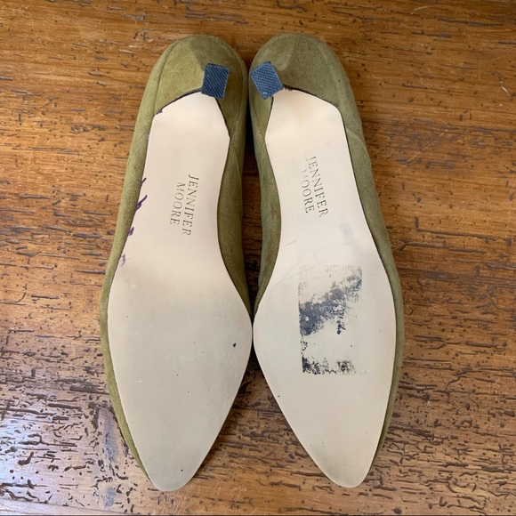 Gold Suede Jennifer Moore Heels - Picture 6 of 7